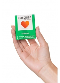 Презервативы анатомической формы Masculan Anatomic - 3 шт. - Masculan - купить с доставкой в Кирове