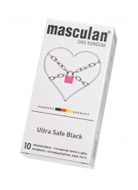 Ультрапрочные презервативы Masculan Ultra Safe Black - 10 шт. - Masculan - купить с доставкой в Кирове