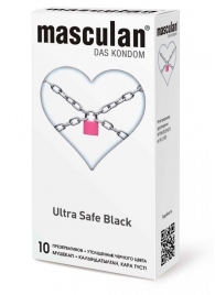 Ультрапрочные презервативы Masculan Ultra Safe Black - 10 шт. - Masculan - купить с доставкой в Кирове