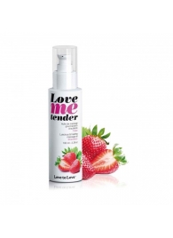 Съедобное согревающее массажное масло Love Me Tender Strawberry с ароматом клубники - 100 мл. - Love to Love - купить с доставкой в Кирове