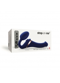 Синий безремневой страпон Multi Orgasm Size S с клиторальной стимуляцией - Strap-on-me - купить с доставкой в Кирове