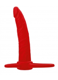 Красная насадка на пенис для двойного проникновения Black Red - 16,5 см. - ToyFa - купить с доставкой в Кирове