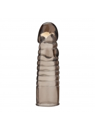 Дымчатая насадка-удлинитель Ribbed Realistic Penis Enhancing Sleeve Extension - 15,2 см. - BlueLine - в Кирове купить с доставкой