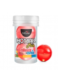 Лубрикант на масляной основе Hot Ball Plus с охлаждающе-разогревающим эффектом (2 шарика по 3 гр.) - HotFlowers - купить с доставкой в Кирове