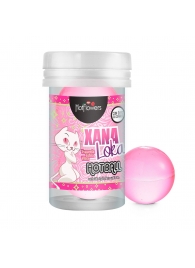 Лубрикант на силиконовой основе с эффектом вибрации Xana Loka Hot Ball (2 шарика по 3 гр.) - HotFlowers - купить с доставкой в Кирове