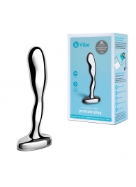 Стальной стимулятор простаты Stainless Steel Prostate Plug - 11,5 см. - b-Vibe - в Кирове купить с доставкой