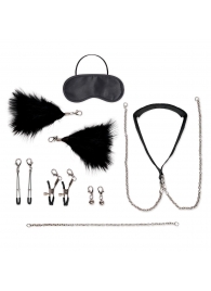 Большой эротический набор из 12 предметов Interchangeable Collar   Nipple Clips Set - Lux Fetish - купить с доставкой в Кирове