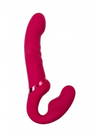Малиновый безремневой страпон Lapis - 23 см. - Lovense - купить с доставкой в Кирове