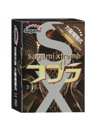 Суженные к основанию презервативы Sagami Xtreme COBRA - 3 шт. - Sagami - купить с доставкой в Кирове