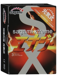 Презервативы Sagami Xtreme ENERGY с ароматом энергетика - 3 шт. - Sagami - купить с доставкой в Кирове