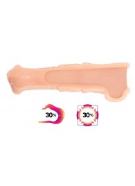 Телесная фантазийная насадка на член Cock Sleeve Size L - KOKOS - в Кирове купить с доставкой