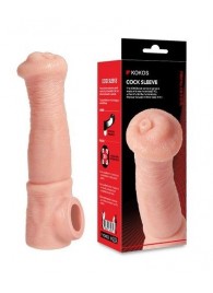 Телесная фантазийная насадка на член Cock Sleeve Size L - KOKOS - в Кирове купить с доставкой