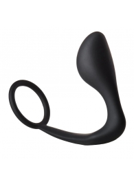 Черное эрекционное кольцо с анальной пробкой Anal Plug With Cockring - Dream Toys - в Кирове купить с доставкой