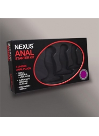 Набор из 3 массажеров простаты чёрного цвета NEXUS ANAL STARTER KIT - Nexus Range - в Кирове купить с доставкой