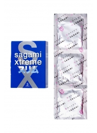Розовые презервативы Sagami Xtreme FEEL FIT 3D - 3 шт. - Sagami - купить с доставкой в Кирове