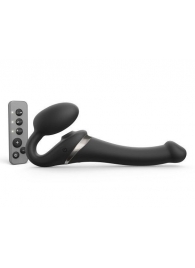 Черный безремневой страпон Multi Orgasm Size S с клиторальной стимуляцией - Strap-on-me - купить с доставкой в Кирове