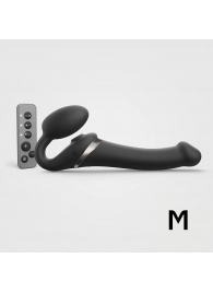 Черный безремневой страпон Multi Orgasm Size M с клиторальной стимуляцией - Strap-on-me - купить с доставкой в Кирове