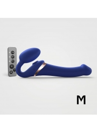 Синий безремневой страпон Multi Orgasm Size M с клиторальной стимуляцией - Strap-on-me - купить с доставкой в Кирове