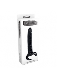 Чёрная насадка-фаллос для двойного проникновения INFLATABLE DILDO SLIM DONG  - 13,5 см. - Toyz4lovers - в Кирове купить с доставкой