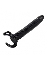 Чёрная насадка-фаллос для двойного проникновения INFLATABLE DILDO SLIM DONG  - 13,5 см. - Toyz4lovers - в Кирове купить с доставкой