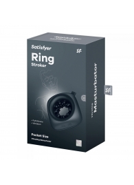 Черный мужской вибромассажер Ring Stroker - Satisfyer - в Кирове купить с доставкой