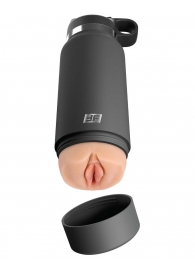 Серый мастурбатор в виде бутылки F*ck Flask - Pipedream - в Кирове купить с доставкой