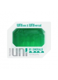 Зеленый мастурбатор-стимулятор Tenga Uni Emerald - Tenga - в Кирове купить с доставкой