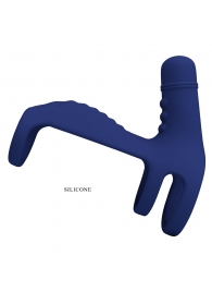 Синяя вибронасадка на пенис Vibrating Penis Sling - Baile - в Кирове купить с доставкой