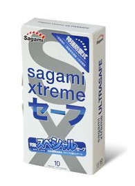 Презервативы Sagami Xtreme Ultrasafe с двойным количеством смазки - 10 шт. - Sagami - купить с доставкой в Кирове