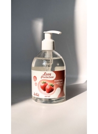 Лубрикант на водной снове Love Protection Strawberry с ароматом клубники - 300 мл. - Lola Games - купить с доставкой в Кирове