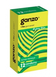 Ультратонкие презервативы Ganzo Ultra thin - 12 шт. - Ganzo - купить с доставкой в Кирове