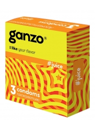 Ароматизированные презервативы Ganzo Juice - 3 шт. - Ganzo - купить с доставкой в Кирове