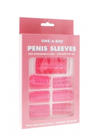 Набор из 7 розовых насадок на пенис ONE-A-DAY PENIS SLEEVES PINK - Seven Creations - в Кирове купить с доставкой