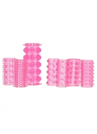 Набор из 7 розовых насадок на пенис ONE-A-DAY PENIS SLEEVES PINK - Seven Creations - в Кирове купить с доставкой