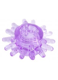 Фиолетовое гелевое эрекционное кольцо с шипиками - Toyfa Basic - в Кирове купить с доставкой