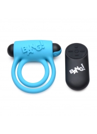 Голубое эрекционное виброкольцо 28X Remote Control Vibrating Cock Ring   Bullet - XR Brands - в Кирове купить с доставкой