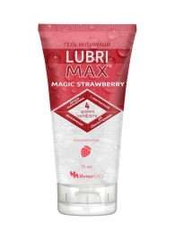 Интимный гель-смазка на водной основе Lubrimax Magic Strawberry - 75 мл. - ИнтелБИО - купить с доставкой в Кирове