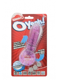 Фиолетовое эрекционное кольцо с вибрацией и пальчиком OYEAH PURPLE - Screaming O - в Кирове купить с доставкой