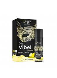 Съедобный жидкий вибратор Dual Vibe! со вкусом лимонного джина с тоником - 15 мл. - ORGIE - купить с доставкой в Кирове