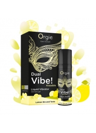 Съедобный жидкий вибратор Dual Vibe! со вкусом лимонного джина с тоником - 15 мл. - ORGIE - купить с доставкой в Кирове