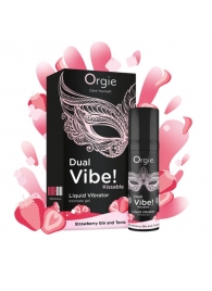 Съедобный жидкий вибратор Dual Vibe! со вкусом клубничного джина с тоником - 15 мл. - ORGIE - купить с доставкой в Кирове