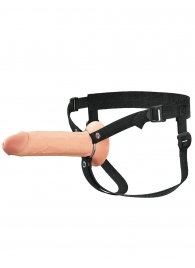 Полый страпон на ремнях 8’’ Hollow Silicone Strap-on - Pipedream - купить с доставкой в Кирове
