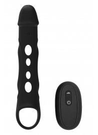 Черная насадка-удлинитель Vibrating Extender With Remote с вибрацией - Dream Toys - в Кирове купить с доставкой