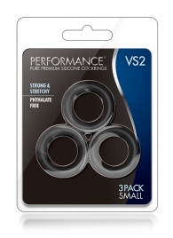 Набор из 3 черных эрекционных колец Black Small Penis Rings - Blush Novelties - в Кирове купить с доставкой