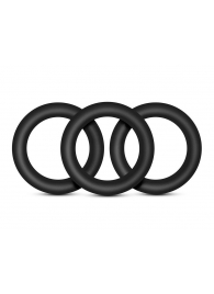 Набор из 3 черных эрекционных колец Black Small Penis Rings - Blush Novelties - в Кирове купить с доставкой