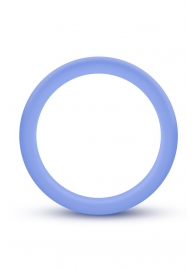 Голубое люминесцентное кольцо Silicone Glo Cock Ring - Blush Novelties - в Кирове купить с доставкой