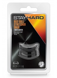Черное эрекционное кольцо на мошонку Beef Ball Stretcher Snug - Blush Novelties - в Кирове купить с доставкой