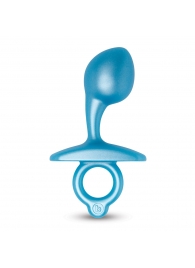Голубая анальная пробка для массажа простаты Bulb Silicone Prostate Plug - 10,7 см. - b-Vibe - в Кирове купить с доставкой