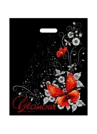 Черный пакет Glamour с вырубной ручкой (38х47 см) - Сима-Ленд - купить с доставкой в Кирове