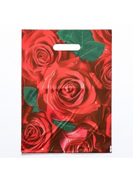 Пакет с цветочным принтом и вырубной ручкой (30х40 см) - Сима-Ленд - купить с доставкой в Кирове